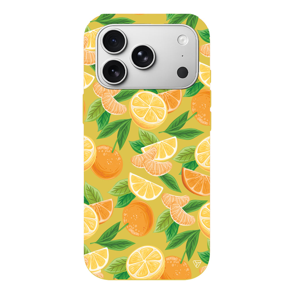 Portakal Dilimleri Lansman Model İçi Kadife Silikon Telefon Kılıfı