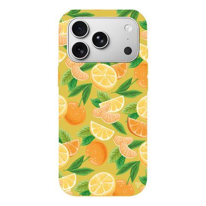 Portakal Dilimleri Lansman Model İçi Kadife Silikon Telefon Kılıfı