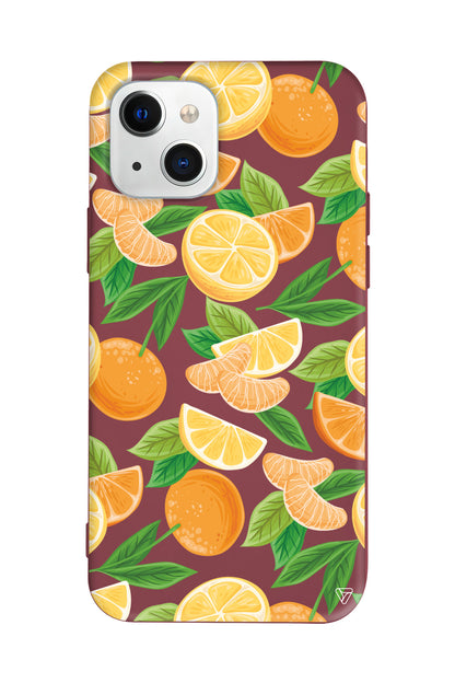 Portakal Dilimleri Lansman Model İçi Kadife Silikon Telefon Kılıfı – Plus Serisine Özel