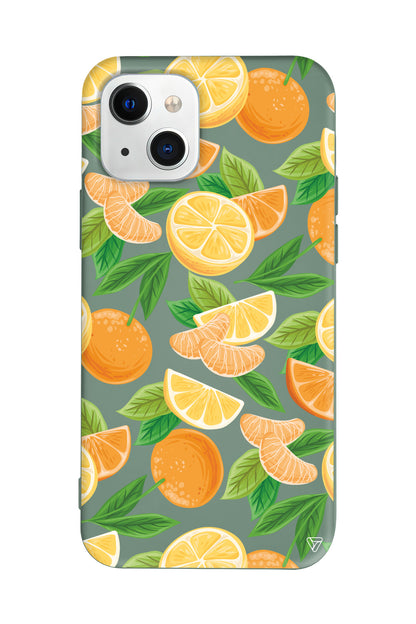 Portakal Dilimleri Lansman Model İçi Kadife Silikon Telefon Kılıfı – Plus Serisine Özel