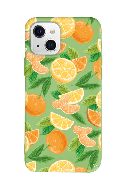 Portakal Dilimleri Lansman Model İçi Kadife Silikon Telefon Kılıfı – Plus Serisine Özel