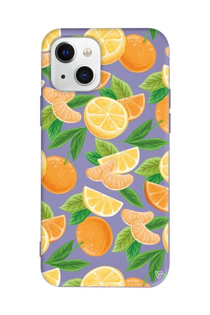 Portakal Dilimleri Lansman Model İçi Kadife Silikon Telefon Kılıfı