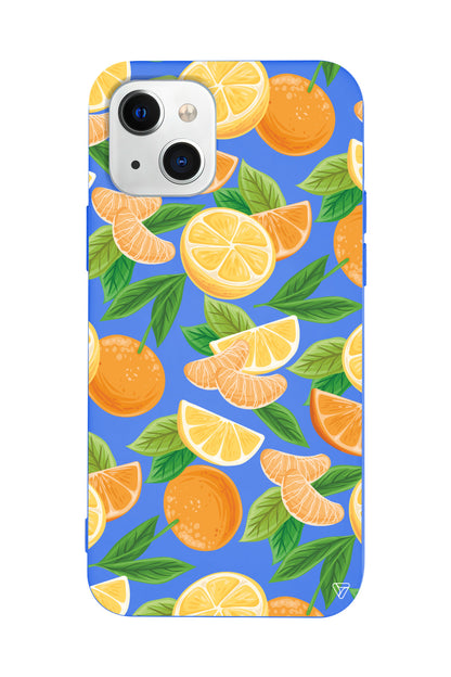 Portakal Dilimleri Lansman Model İçi Kadife Silikon Telefon Kılıfı