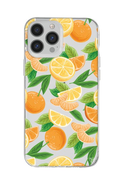 Portakal Dilimleri Lansman Model İçi Kadife Silikon Telefon Kılıfı