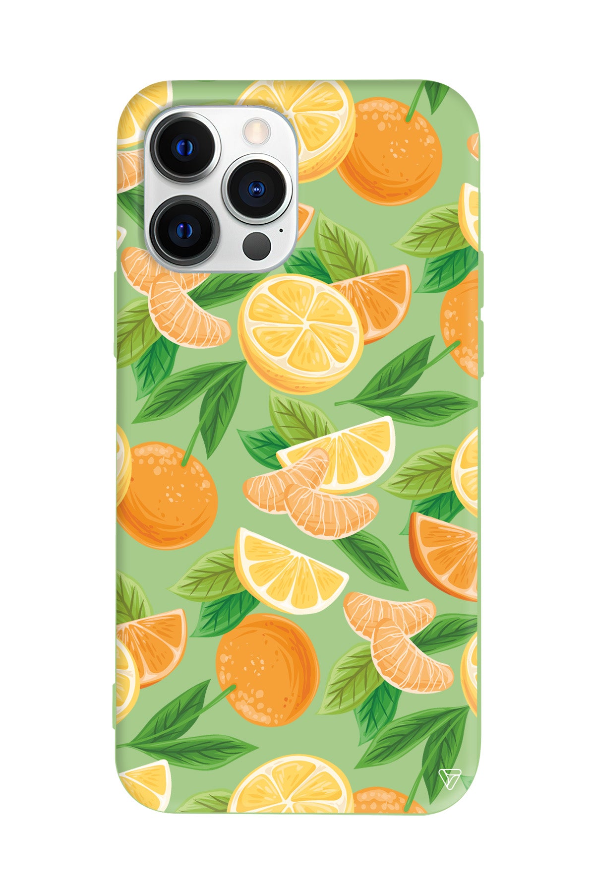 Portakal Dilimleri Lansman Model İçi Kadife Silikon Telefon Kılıfı