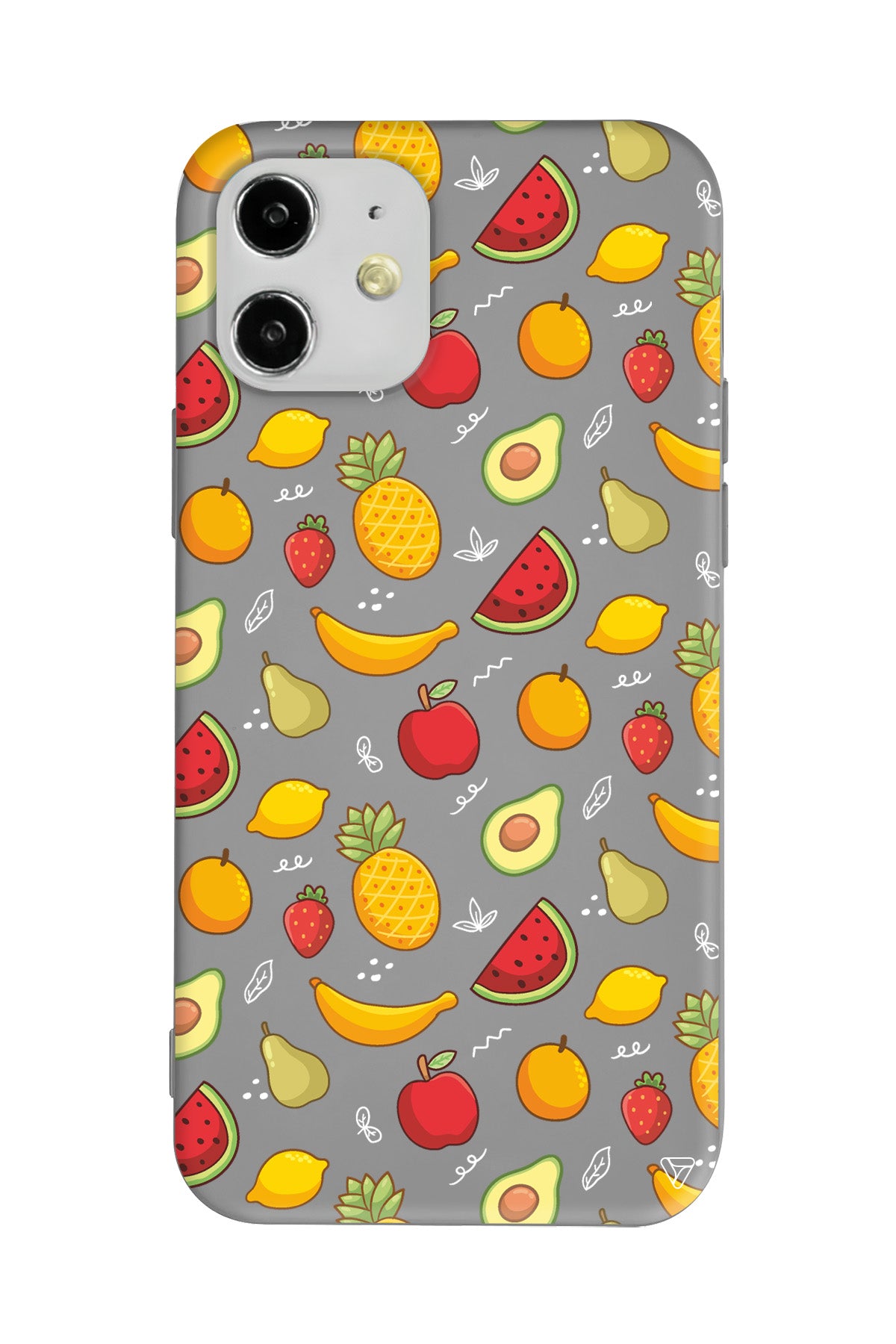 Minik Meyveler Lansman Model İçi Kadife Silikon Telefon Kılıfı