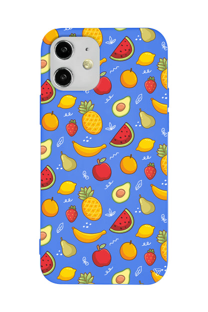 Minik Meyveler Lansman Model İçi Kadife Silikon Telefon Kılıfı