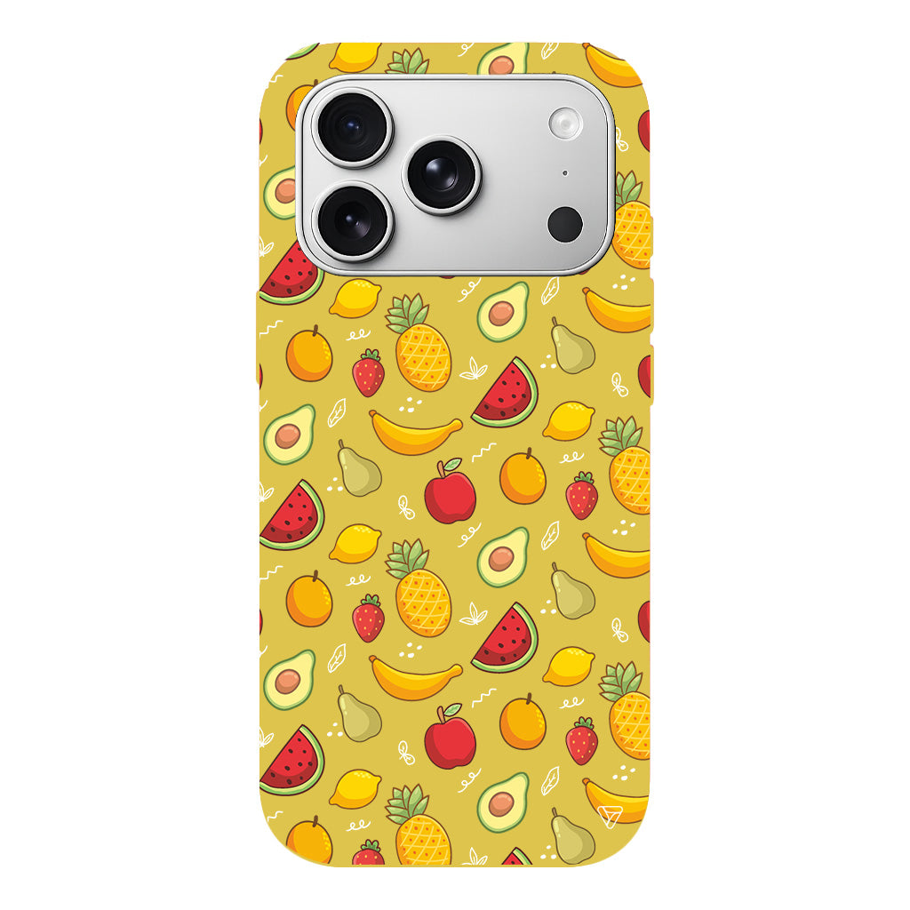 Minik Meyveler Lansman Model İçi Kadife Silikon Telefon Kılıfı