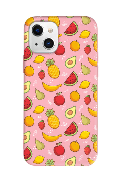 Minik Meyveler Lansman Model İçi Kadife Silikon Telefon Kılıfı – Plus Serisine Özel