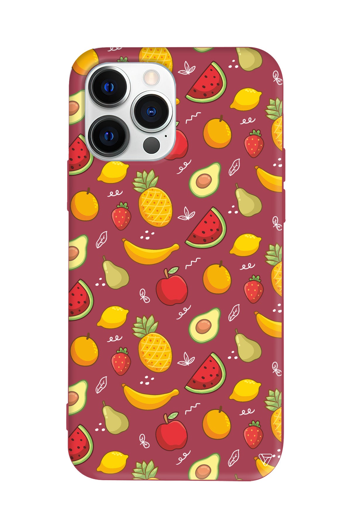 Minik Meyveler Lansman Model İçi Kadife Silikon Telefon Kılıfı