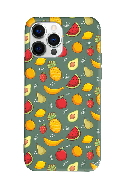 Minik Meyveler Lansman Model İçi Kadife Silikon Telefon Kılıfı