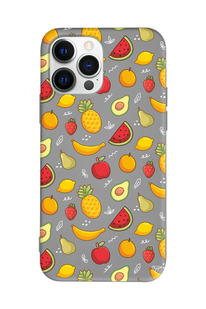 Minik Meyveler Lansman Model İçi Kadife Silikon Telefon Kılıfı