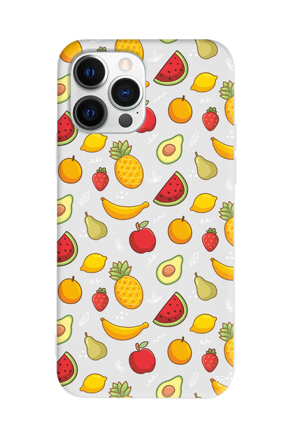 Minik Meyveler Lansman Model İçi Kadife Silikon Telefon Kılıfı