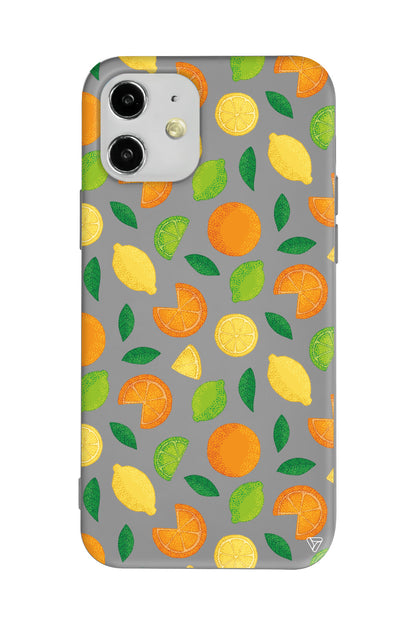 Portakal Limon Lansman Model İçi Kadife Silikon Telefon Kılıfı