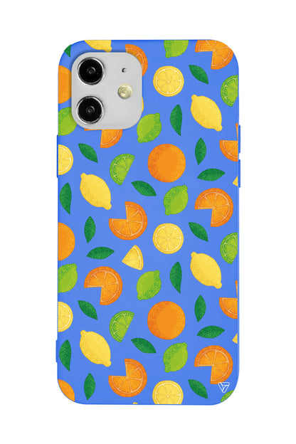 Portakal Limon Lansman Model İçi Kadife Silikon Telefon Kılıfı