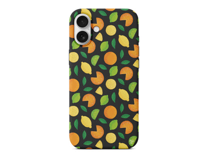 Portakal Limon Lansman Model İçi Kadife Silikon Telefon Kılıfı