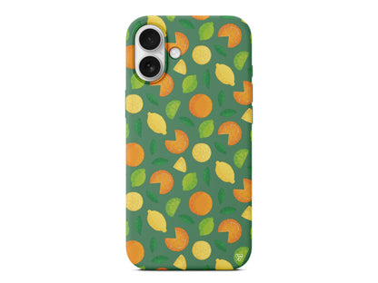 Portakal Limon Lansman Model İçi Kadife Silikon Telefon Kılıfı