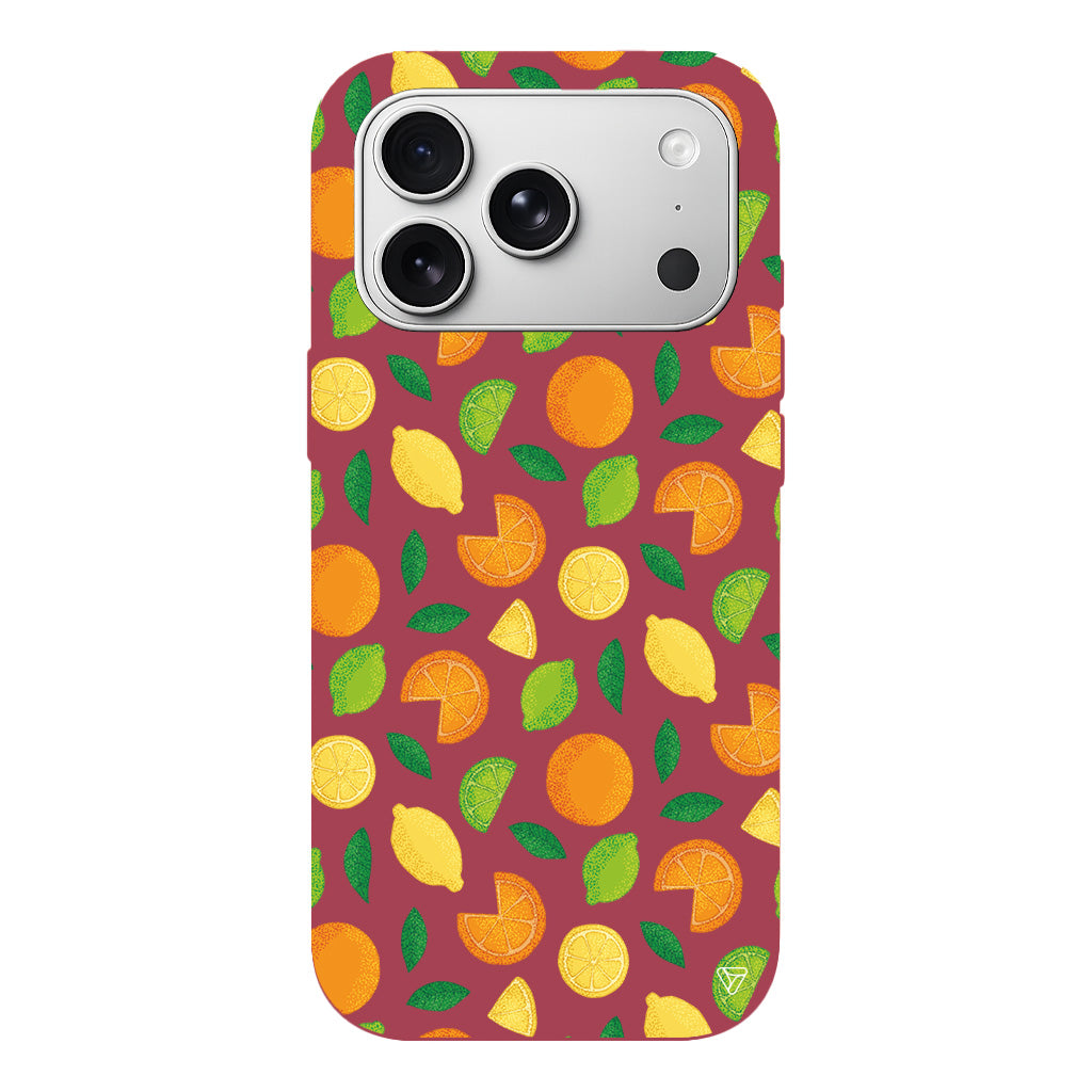 Portakal Limon Lansman Model İçi Kadife Silikon Telefon Kılıfı