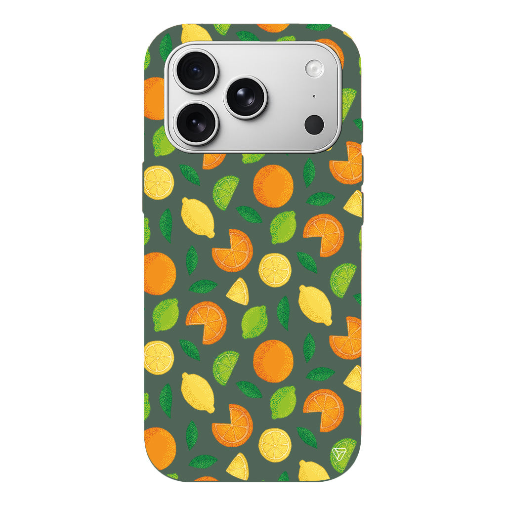 Portakal Limon Lansman Model İçi Kadife Silikon Telefon Kılıfı