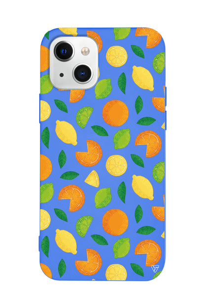 Portakal Limon Lansman Model İçi Kadife Silikon Telefon Kılıfı