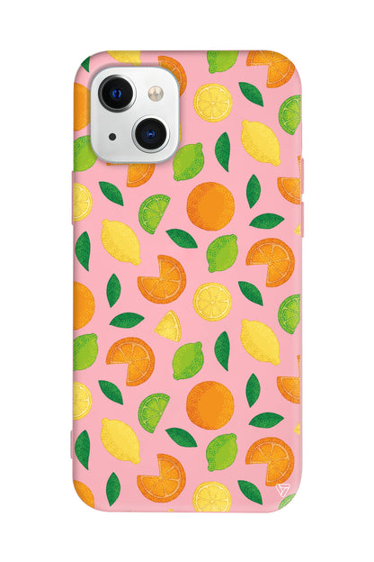 Portakal Limon Lansman Model İçi Kadife Silikon Telefon Kılıfı – Plus Serisine Özel