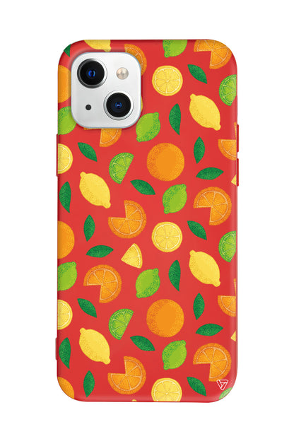 Portakal Limon Lansman Model İçi Kadife Silikon Telefon Kılıfı – Plus Serisine Özel