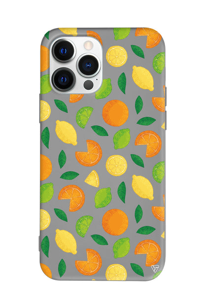 Portakal Limon Lansman Model İçi Kadife Silikon Telefon Kılıfı