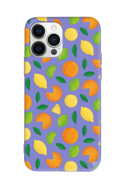 Portakal Limon Lansman Model İçi Kadife Silikon Telefon Kılıfı