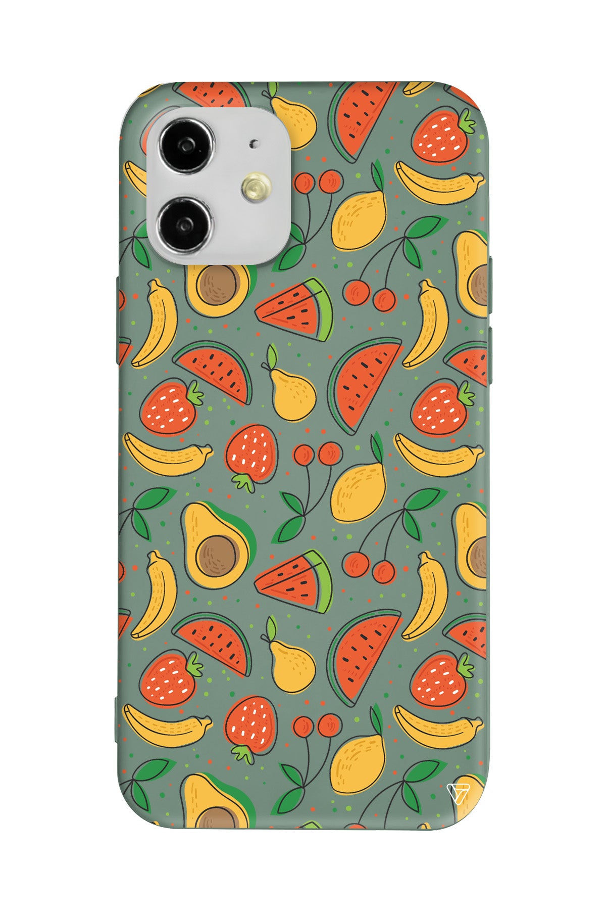 Avakoda Karpuz Muz Lansman Model İçi Kadife Silikon Telefon Kılıfı