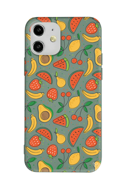 Avakoda Karpuz Muz Lansman Model İçi Kadife Silikon Telefon Kılıfı