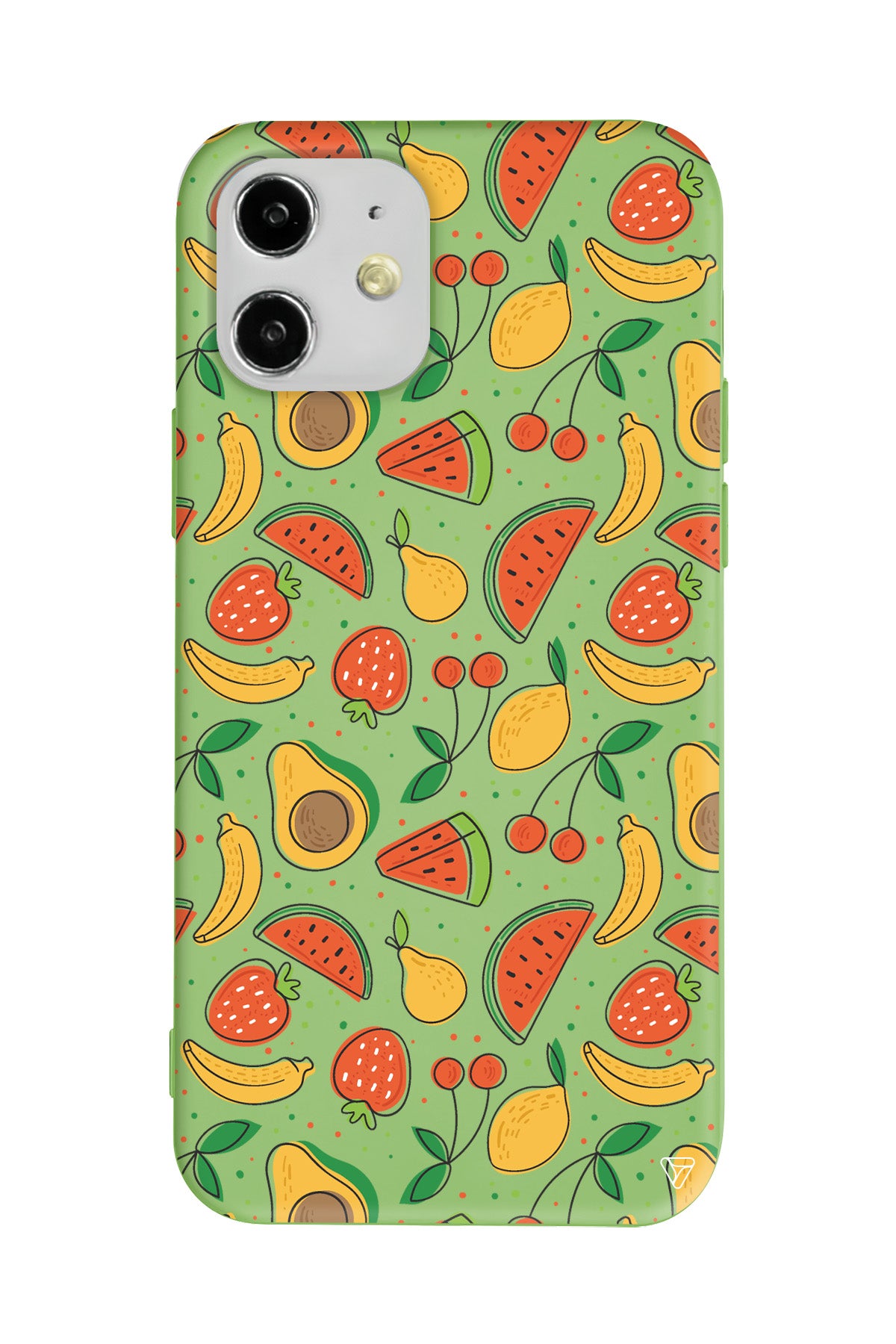 Avakoda Karpuz Muz Lansman Model İçi Kadife Silikon Telefon Kılıfı