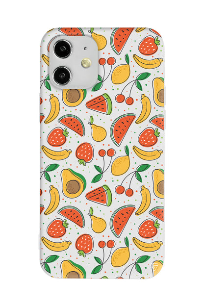 Avakoda Karpuz Muz Lansman Model İçi Kadife Silikon Telefon Kılıfı