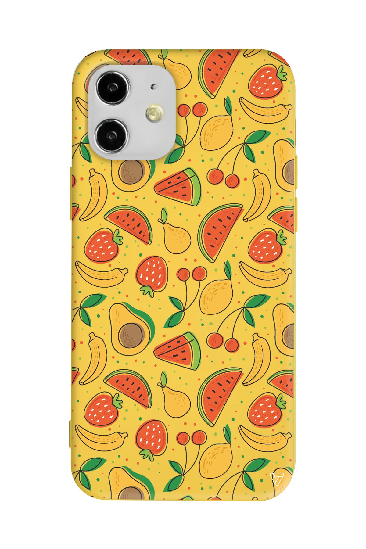 Avakoda Karpuz Muz Lansman Model İçi Kadife Silikon Telefon Kılıfı