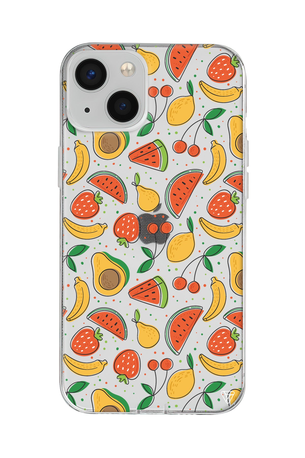 Avakoda Karpuz Muz Lansman Model İçi Kadife Silikon Telefon Kılıfı