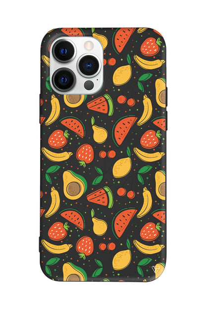 Avakoda Karpuz Muz Lansman Model İçi Kadife Silikon Telefon Kılıfı