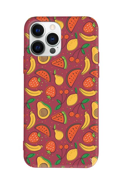 Avakoda Karpuz Muz Lansman Model İçi Kadife Silikon Telefon Kılıfı