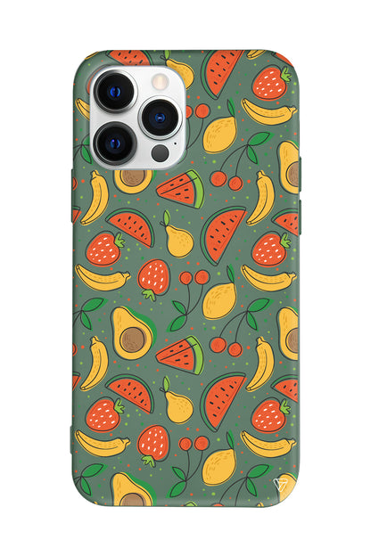 Avakoda Karpuz Muz Lansman Model İçi Kadife Silikon Telefon Kılıfı