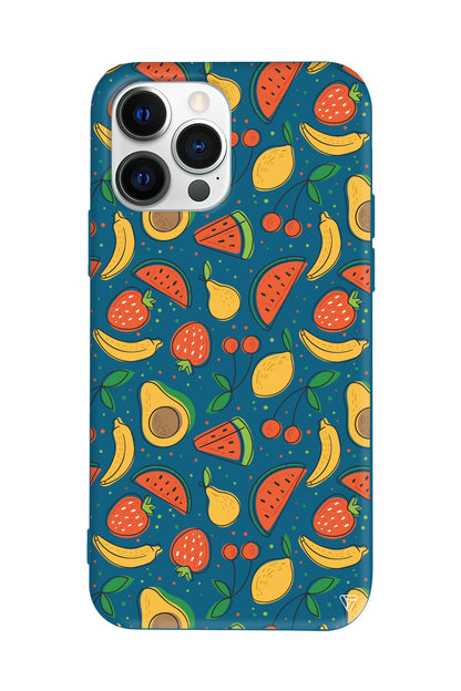 Avakoda Karpuz Muz Lansman Model İçi Kadife Silikon Telefon Kılıfı