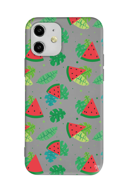 Karpuz Dilimleri Lansman Model İçi Kadife Silikon Telefon Kılıfı