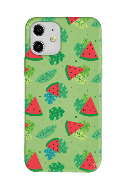 Karpuz Dilimleri Lansman Model İçi Kadife Silikon Telefon Kılıfı