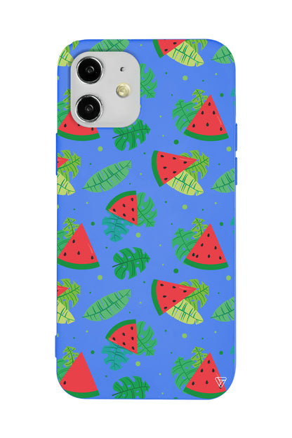 Karpuz Dilimleri Lansman Model İçi Kadife Silikon Telefon Kılıfı