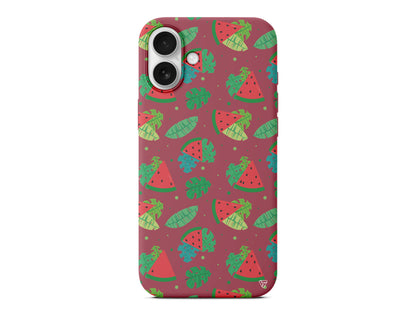 Karpuz Dilimleri Lansman Model İçi Kadife Silikon Telefon Kılıfı