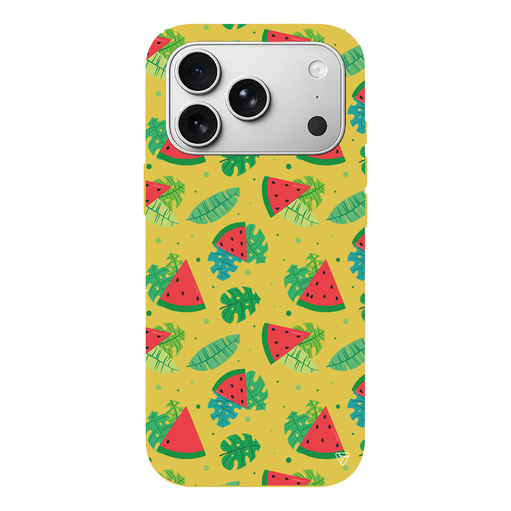 Karpuz Dilimleri Lansman Model İçi Kadife Silikon Telefon Kılıfı