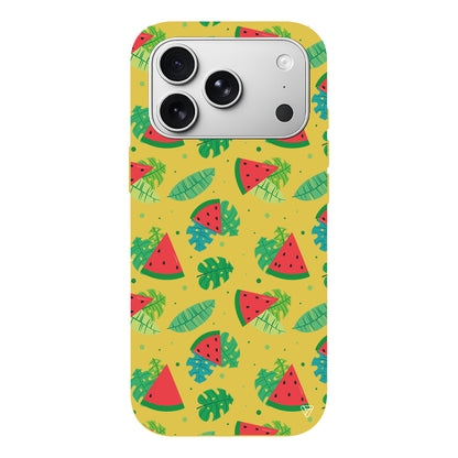 Karpuz Dilimleri Lansman Model İçi Kadife Silikon Telefon Kılıfı