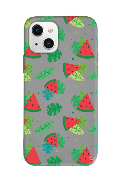 Karpuz Dilimleri Lansman Model İçi Kadife Silikon Telefon Kılıfı