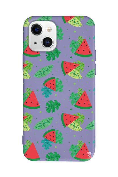 Karpuz Dilimleri Lansman Model İçi Kadife Silikon Telefon Kılıfı