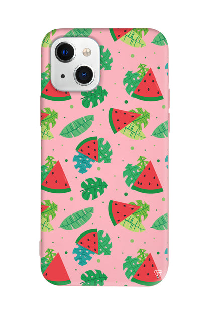 Karpuz Dilimleri Lansman Model İçi Kadife Silikon Telefon Kılıfı