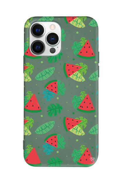 Karpuz Dilimleri Lansman Model İçi Kadife Silikon Telefon Kılıfı