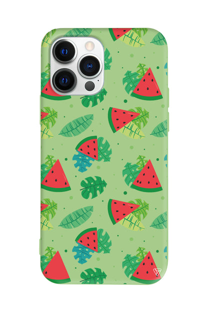 Karpuz Dilimleri Lansman Model İçi Kadife Silikon Telefon Kılıfı