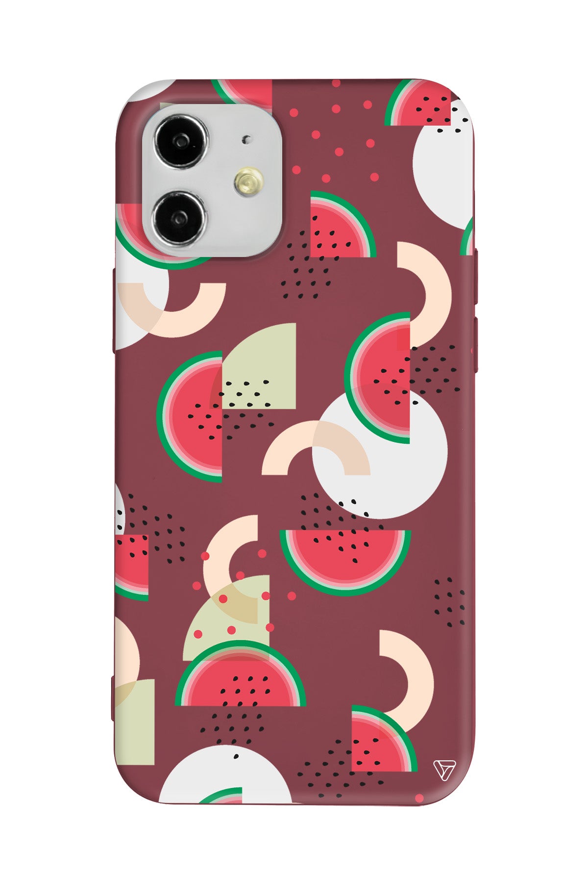 Karpuz Pattern Lansman Model İçi Kadife Silikon Telefon Kılıfı